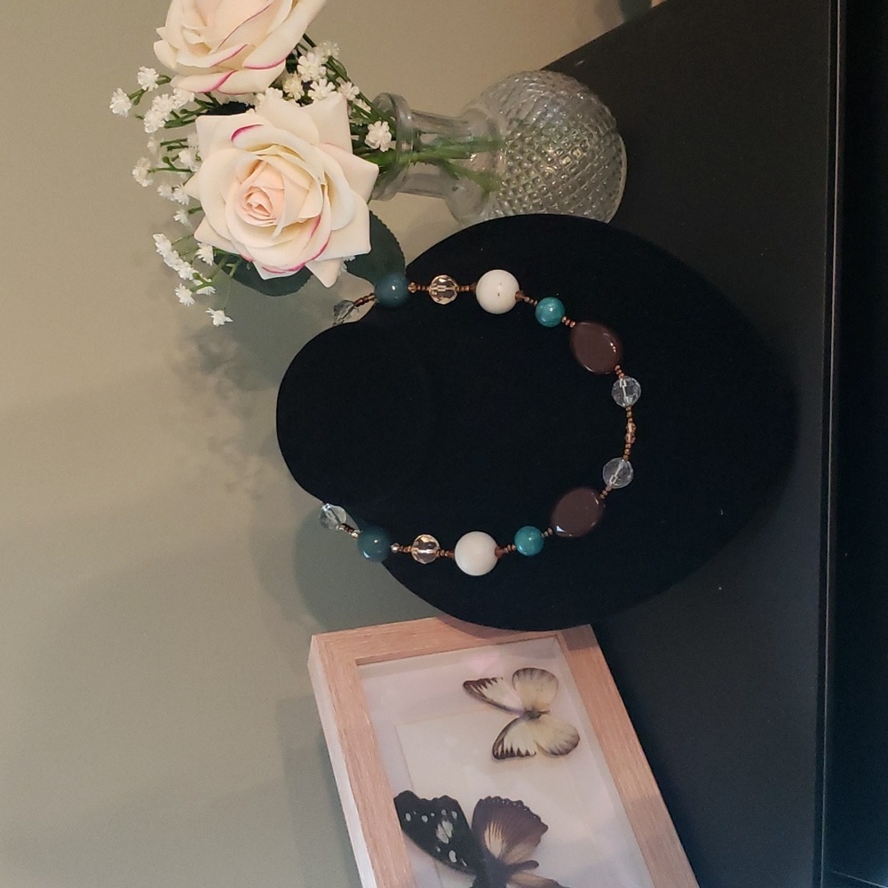 Plastic bead necklace